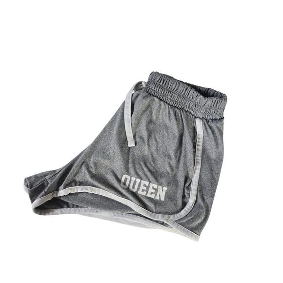 Que Gray Athletic Shorts with Plush Fabric and Drawstring - Picture 4 of 5